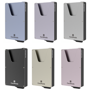 Portefeuille fin avec pince à billets, porte-cartes de crédit, mini portefeuille RFID, porte-cartes de visite pop-up, portefeuille en aluminium tendance - Product Image 6