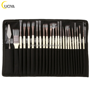 <strong>Best</strong> Black Wood Handle Nylon Hair Oil <strong>Paint</strong> <strong>Brush</strong> Set for <strong>Artists</strong> - Product Image 1