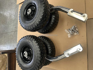 Ángulo ajustable de acero inoxidable bote <span class=keywords><strong>inflable</strong></span> popa lanzamiento Dolly ruedas Waterplay accesorios artesanales - Product Image 1