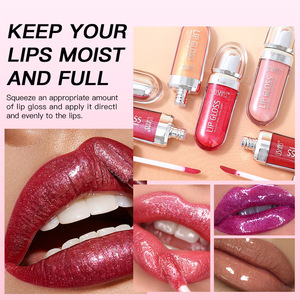 Gloss à lèvres liquide nacré imperméable longue durée effet miroir brillant - Product Image 3