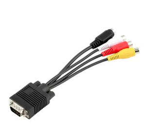 <strong>VGA</strong> SVGA to S Video 3 RCA Female Connector <strong>Converter</strong> AV TV Out Cable for Laptop PC HDTV Monitor - Product Image 1