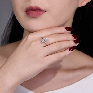 <span class=keywords><strong>Bague</strong></span> de fiançailles <span class=keywords><strong>solitaire</strong></span> ovale de luxe en moissanite 4,5 CTW, argent sterling S925, bijoux fins - Product Image 5