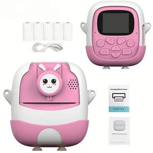 Cámara Instantánea para Niños, Diseño Adorable, Gran Angular de 180° y Pantalla de 2.0 Pulgadas, Video 1080p, Impresión, Azul y Rosa - Product Image 1