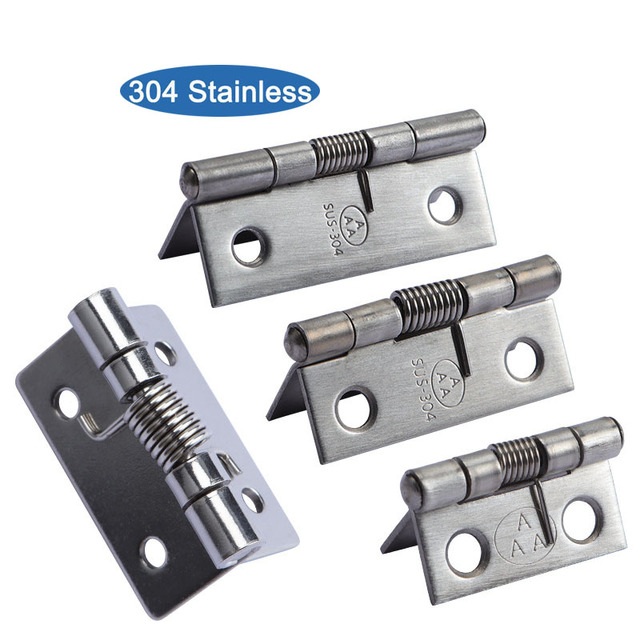 Kete 304 Stainless Steel Spring Hinge Self-Closing Small Door Adjustable Folding Butterfly Hinges