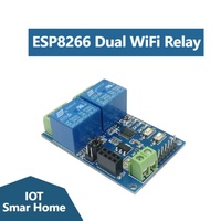 Módulo de Relé WiFi Dual ESP8266 de 5V/12V para Hogar Inteligente, Interruptor Remoto IoT con Control por Aplicación Móvil, Marca Original
