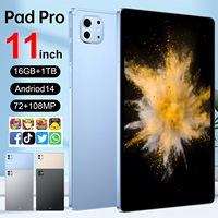 Tablet Android 14.0 11-inci 1Pad Pro Laris Manis, Prosesor Octa Core MTK, Kamera Depan 4GB, Cocok untuk Pembelajaran dan Bisnis