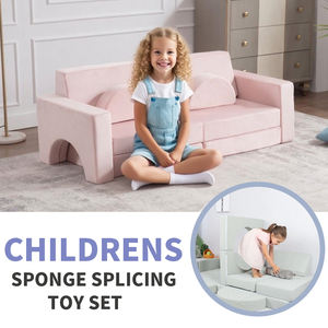 थोक tengxiang 10 टुकड़े फर्नीचर फोल्डेबल बच्चों के प्ले सोफे मॉड्यूलर बिल्डिंग ब्लॉक स्पंज पैचवर्क कुशन सोफा - Product Image 3