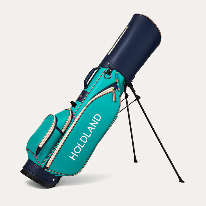 Vintage Golf Bag Automatically Adjustable Dual Straps Lightweight Golf Stand Bag with 7 Way Full
