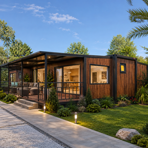 <span class=keywords><strong>Maison</strong></span> préfabriquée en acier de 40 pieds avec 3 <span class=keywords><strong>chambres</strong></span>, <span class=keywords><strong>maison</strong></span> modulaire de luxe extensible avec cuisine et salon - Product Image 1