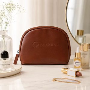 Pochette cosmétique en cuir PU avec logo personnalisé, sac de voyage portable pour maquillage, trousse de toilette à fermeture éclair, organisateur OEM en gros pour femmes - Product Image 3