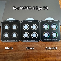 Protection d'objectif de caméra arrière double face anti-rayures 9H en verre trempé pour Motorola Edge 70 60