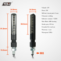 Luz Intermitente Secuencial para Motocicleta, Impermeable, con Certificación E Mark E8, 7 LED, 12V, IP65, Universal