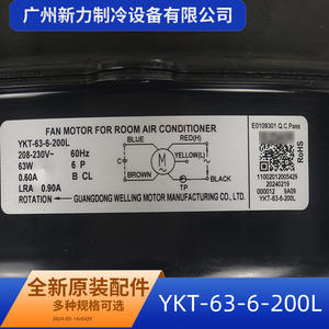 Moteur de ventilateur extérieur pour climatiseur central Ykt 63 6 200l, monophasé 220v, neuf d'origine - Product Image 3