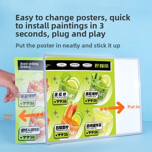 Siêu mỏng dẫn chiếu sáng treo tường PULL-out màn hình ánh sáng Poster và menu cho quảng cáo dẫn ánh sáng Hộp - Product Image 4