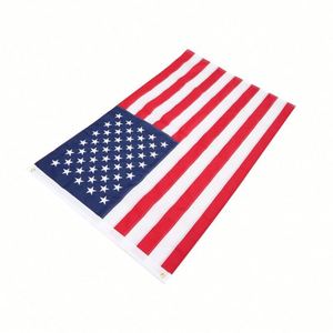 Custom 3x5 ft American Stars Stripes Durable Plastic USA Flag Double Stitched Edges Outdoor Use Promotional Flags <b>Banners</b> - Product Image 2