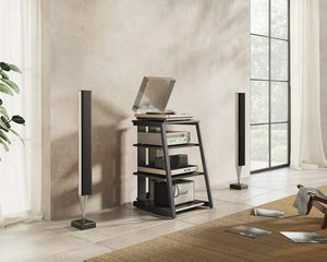 Turntable Audio Video Furniture Maximum Load Capacity 50 kg Solid Structure 4 Shelves HiFi Cabinet Wood Steel <strong>CD</strong> Player <strong>Stand</strong> - Product Image 5