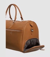 Sac de voyage en cuir vegan de qualité supérieure avec compartiment à chaussures, sac de sport en cuir pour homme, sac de week-end en cuir pour homme