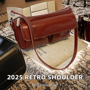 Nuevo Bolso de Hombro/Bandolera Retro de Otoño para Mujer, Uso Casual y Versátil, con Forro de Nailon con Estampado de Caramelos - Product Image 2