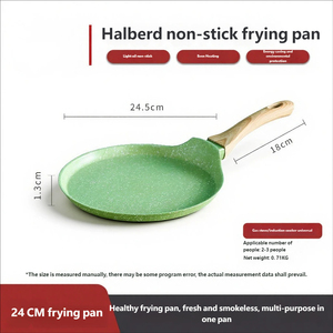 Poêle à crêpes en aluminium antiadhésive avec manche en bois, poêle à omelettes, poêle à steak, crêpière à <span class=keywords><strong>induction</strong></span>, ustensile de cuisine - Product Image 6