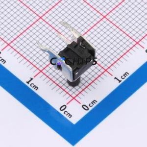 TC-6615-10.0 Tactile Switch Through hole,7.5x6mm Switch Single Pole Single Throw Round Button 2.5N Right Angle Insert - Product Image 2