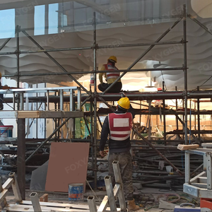 Película texturizada francesa resistente al fuego A1 decoración de techo colgante techo translúcido grado una película de gota para Centro Comercial Hotel - Product Image 6