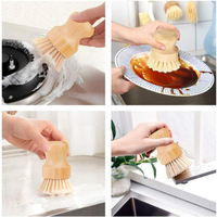 Brosse de cuisine en plastique pour bouteille de noix de coco, 17 pièces, zéro déchet, éco Vegan, sans déchet