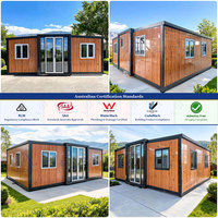 Casa Contenedor Prefabricada Expandible de 20 y 40 Pies con Riel Inferior de 80x80x5mm, Estándares Australianos, 1, 2, 3, 4 Dormitorios, Galvanizada, Tipo Villa