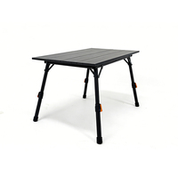 Table de camping pliable SNDN 4x4 réglable en hauteur, table de pique-nique portable, table pliante en alliage d'aluminium, conception à ouverture rapide