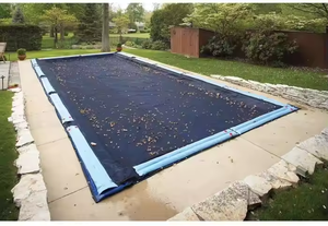 Couverture en <span class=keywords><strong>filet</strong></span> à mailles fines de haute qualité pour <span class=keywords><strong>piscine</strong></span>, durable, facile à installer, résistante aux UV, protection contre les feuilles de jardin - Product Image 2