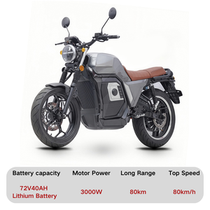มอเตอร์ไซค์ไฟฟ้าครุยเซอร์ 72V 3000W 80กม./ชม. พร้อมแบตเตอรี่ลิเธียม รถมอเตอร์ไซค์ขนาดใหญ่ พร้อมใบรับรอง - Product Image 3