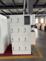 Casier métallique individuel 12 portes écologique avec revêtement poudré, armoire de rangement en acier pour bureau et école avec serrures à clé