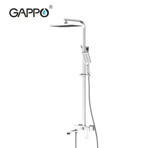 Gappo बाथरूम सेट बौछार प्रणाली ठंडा और गर्म पानी झरना दीवार सिर बौछार क्रोम नल स्नान g2407-8