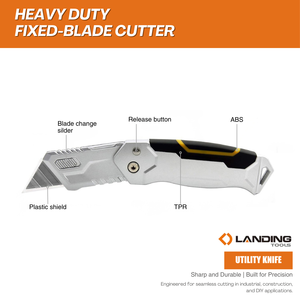 Cuchillo Utilitario de Hoja Fija de Alta Calidad 521001, Hoja SK5, Cambio Rápido con Botón, Mango de Aleación de Zinc Plateado, Personalizado OEM, para Corte DIY - Product Image 3