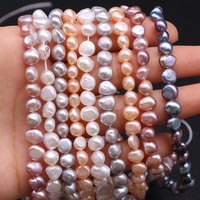 Vente en gros perle ronde naturelle forte lumière perle dispersée perle Baroque d'eau douce pour bracelet collier fabrication de bijoux