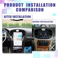 Autoradio pour Chrysler 300C 2011-2020 Android 13 Écran tactile 14,4 pouces Unité principale multimédia GPS Navigation CarPlay sans fil