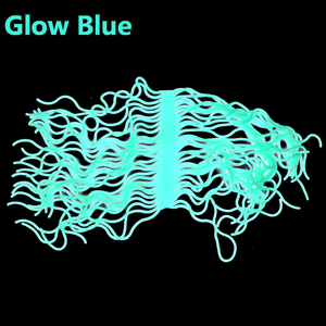 चमकदार रंग 2.2mm व्यास बांधने उड़ना सामग्री बायोनिक केंचुआ Squirmy Wormy ट्राउट कीड़ा TPR डार्क शीतल कीड़ा में चमक - Product Image 4