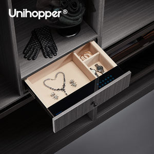 Uni hopper Luxus Smart Fingerprint Schmuck Safe Box Diebstahls icherung Versteckte Garderobe Schiebe schublade Safe - Product Image 4
