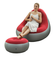 Ensemble de chaise de canapé d'air de salon auto-gonflable de jardin extérieur de la Chine avec le camping paresseux de sofa de pompe