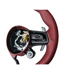 Volant en cuir marron personnalisé pour les modèles Porsche Panamera Cayenne Macan Cayman - Product Image 6