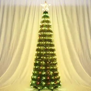 LEDライトとスタンドリモコン付きクリスマスツリーArtfilcial National Trees Decoration 4ft 5ft6ft high
