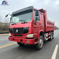 Camion benne HOWO d'occasion prêt à être expédié, vérin hydraulique, type 6x4, pour la remise à neuf