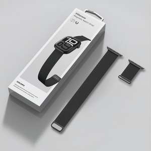 Vente en gros Bracelet de montre milanais en acier inoxydable à mailles extensibles compatible avec la boucle de montre magnétique de luxe IWatch Series 9 8 <span class=keywords><strong>7</strong></span> 6 - Product Image 6