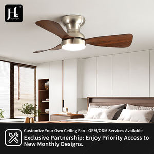 42/52 Inch Wooden Dining LED <b>Ceiling</b> <b>Fan</b> <b>with</b> DC Motor 3 Straight Blades and IR Remote Control Switch - Product Image 6