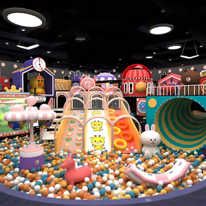 Aire <span class=keywords><strong>de</strong></span> jeux intérieure pour centre commercial avec toboggan, piscine à balles, jeux <span class=keywords><strong>de</strong></span> projection interactifs, <span class=keywords><strong>parcours</strong></span> d'obstacles, 140 m², capacité <span class=keywords><strong>de</strong></span> 500 kg - Product Image 1