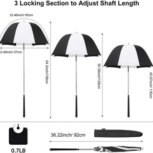 190T Fiberglass Straight Pongee Telescopic Semi-Automatic <b>Umbrella</b> Shaft Water Resistant <b>Windproof</b> Club Protection Flex - Product Image 5