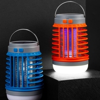 Lampe solaire anti-moustiques Lampe solaire anti-mouches inoffensive Zapper Eco-Friendly Mute Safe avec crochet étanche pour l'été et l'extérieur