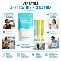Poudre d'hydratation électrolytique Sodium Potassium Magnésium Calcium Vitamine C Complexe B Boisson Sportive en Sachet Individuel