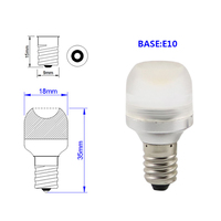 Ampoule LED E10 G18 BA9S 12V 24V 48V Frosted Concave à large plage de tension pour panneau de signalisation industrielle