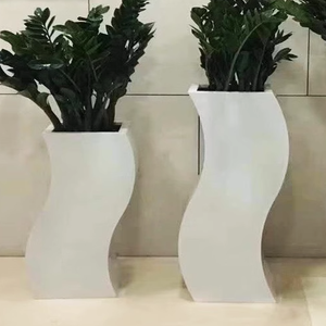 <span class=keywords><strong>Maceta</strong></span> de arcilla de magnesio suave para oficina de ventas de Hotel de piso de <span class=keywords><strong>cilindro</strong></span> curvo creativo de estilo nórdico - Product Image 2