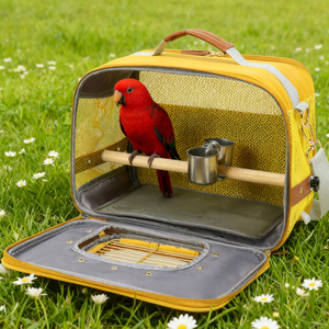 <span class=keywords><strong>Borsa</strong></span> Trasportino per Pappagalli in Tessuto Oxford con Finestra in Rete Traspirante, <span class=keywords><strong>Borsa</strong></span> a Tracolla Singola con Manico per Uccelli di Piccola Taglia - Product Image 2